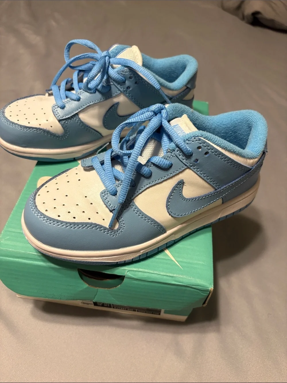 Nike Kids Sky Blue & White SB Zoom Dunk High Pro Label